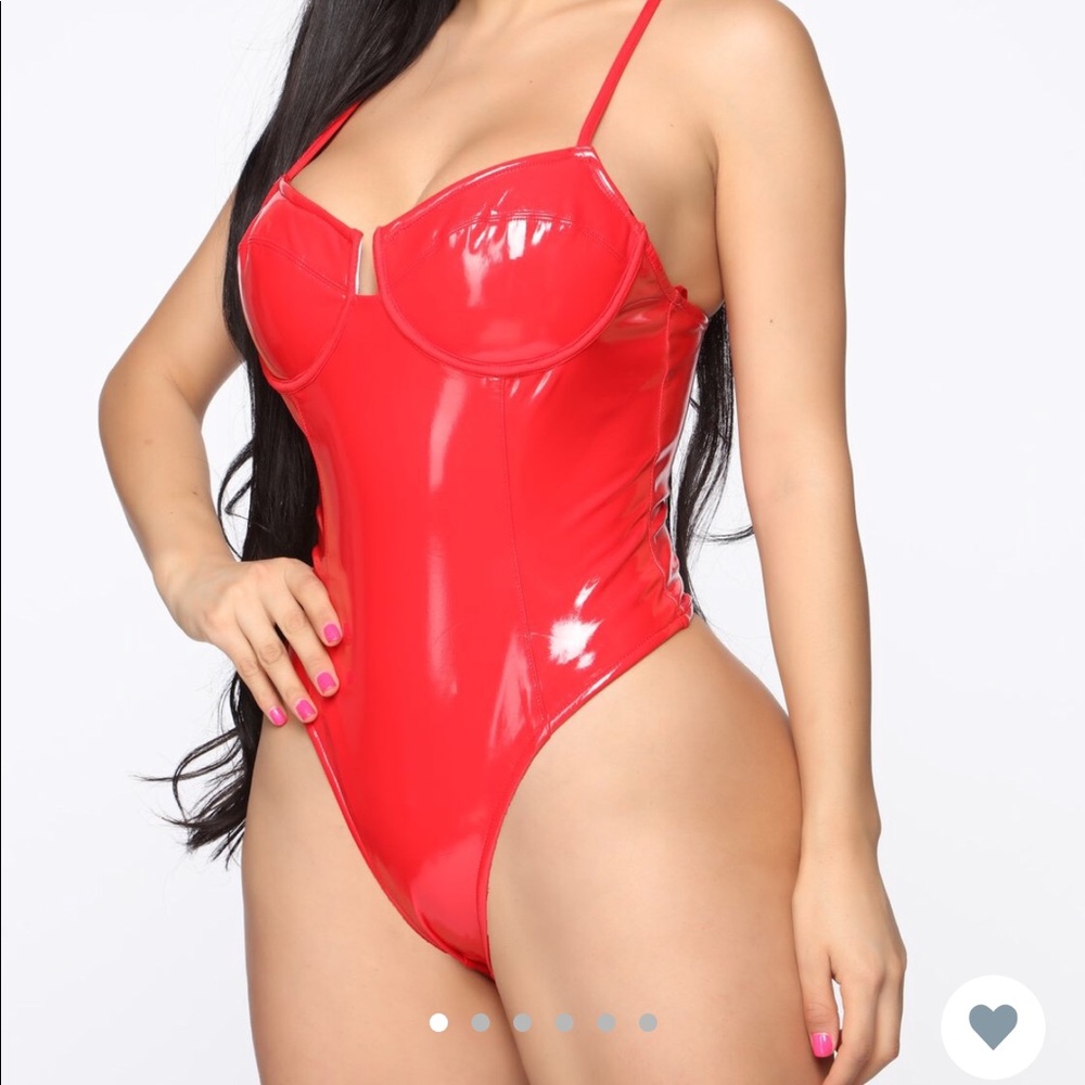 Red Latex Bodysuit